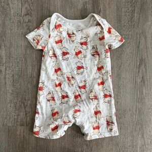 Disney Baby Gray Winnie the Pooh Graphic Romper